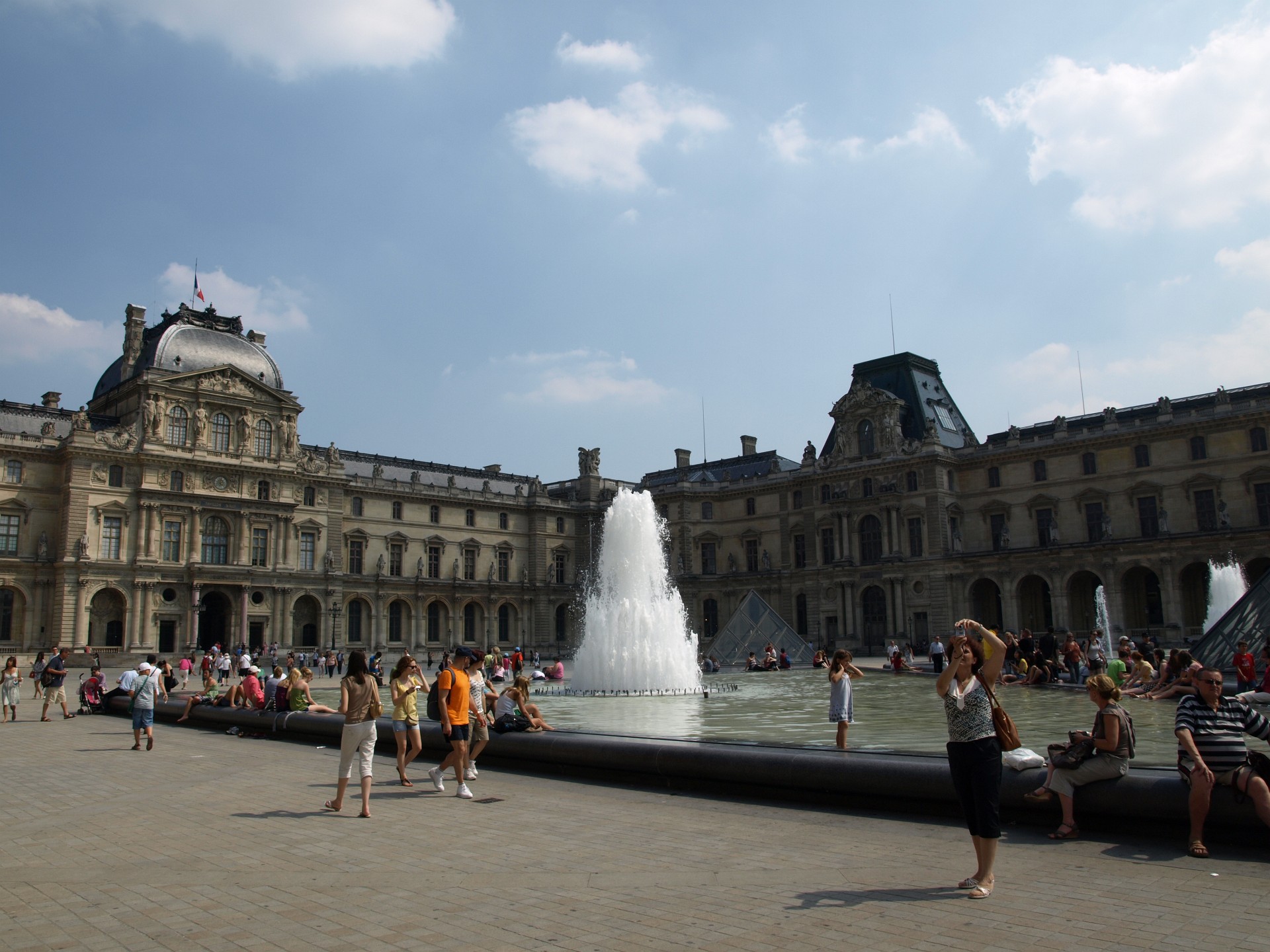Fountain in the Louvre Courtyard